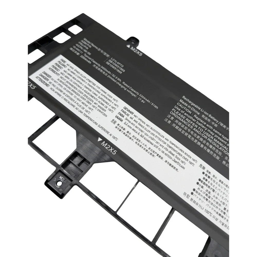 Lenovo L21L4P72 Laptop Battery 15.44V 52.5Wh SB10W51969 SB10W51868 Black
